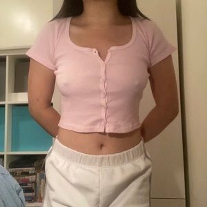 brandy melville pink zelly top